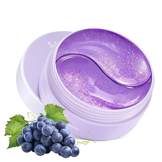 LAVONE Eye Mask - 30 Pairs Grape Seeds Under Eye Patches Skin Care Products - Eye Masks Skincare for Dark Circles and Puffiness, Reduce Wrinkles, Eye Bags and Fine Lines, for Women and Man