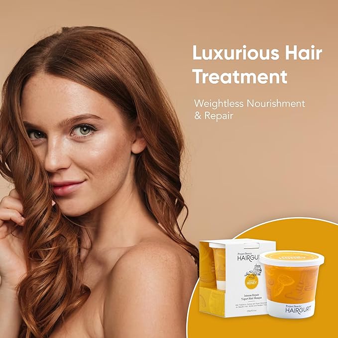 Almond Honey Intense Repair Yogurt Hair Mask – Deep Conditioner for Dry, Damaged and Frizzy Hair – Sulfate-Free, Natural Hydrating Treatment – Moisturizing Masque for Breakage – 6 oz