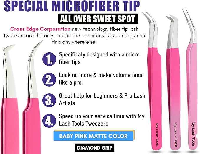 My Lash Tools New Isolation Lash Tweezers For Eyelash Extensions Best for Individual Isolation & Classic Lashes Japanese Stainless Steel Lightweight Precision Lashing Twisers (CEC-JP/05)