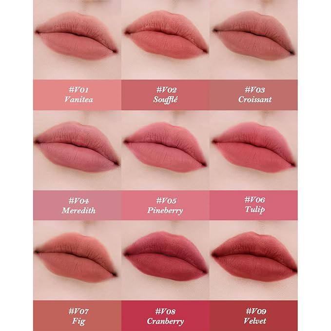 Flower Knows Strawberry Cupid Cake Lip Cream,Long Lasting Warm Red Matte Lipstick,Hydrating Lip Stain,Transfer & Smudge-Proof Velvet Liquid Lipstick for Girls&Women,0.17 Fl Oz(V09 Velvet)