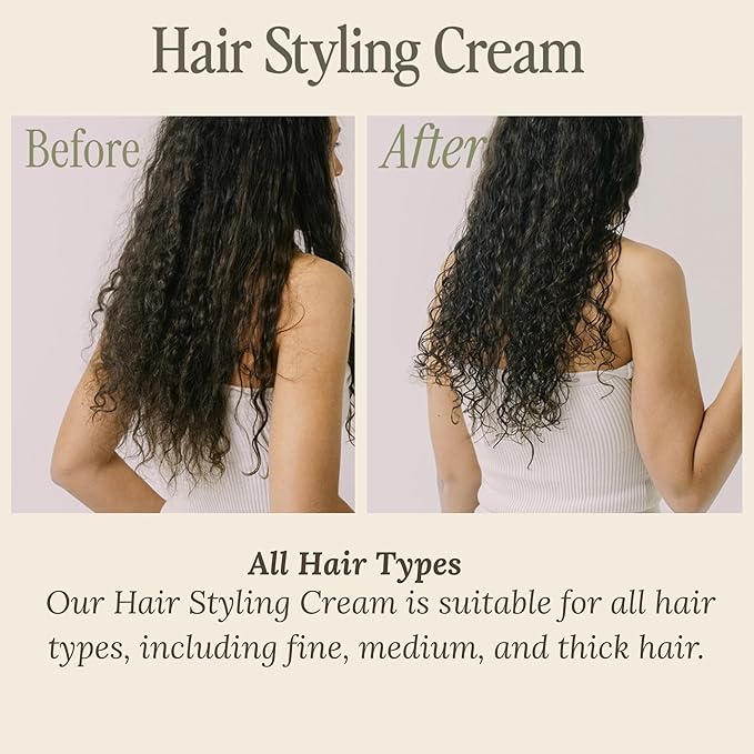 Salée- Styling Cream For Hair For Women & Girls | Anti-Frizz, Smoothing, Slick Back | For Curls, Wavy & Straight Hair | Flexible Gel Hold For Shine & Flyaways | 6 oz.