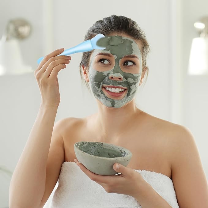 Face Mask Applicator,3 Pack Soft Silicone Face Mask Brushes Double Head Facial Mud Mask Applicator Cream Spoon Beauty Tools for Apply Cream,Lotion