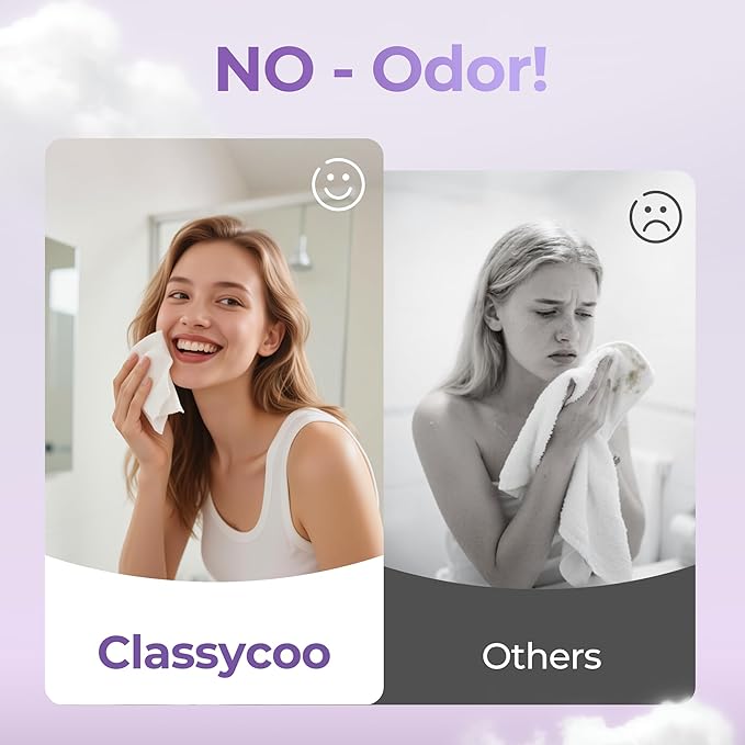 Classycoo XL Compressed Towel Tablets- 50 PCS Disposable Face Towelettes Washcloths Mini Purse Travel Size Essentials, Portable Cotton Coin Tissue for Camping, Hiking, Sport, Hand Wipes (Thickened)