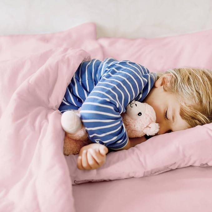 Maple&Stone Twin Flat Sheet 6 Pack,Premium Soft & Breathable,Brushed Microfiber Fabric,Anti-Shrinkage & Non-Fading,Bulk Flat Sheets Only Twin Size (Pink)