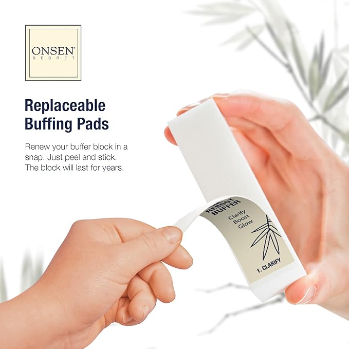 Onsen Secret Nail Care Kit - Includes Cuticle Oil 10ml, Japanese Nail Buffer and Shine Kit - Spa-Quality Manicure - Organic Ingredients - Long-Lasting Shine - Easy & Safe - 1pk