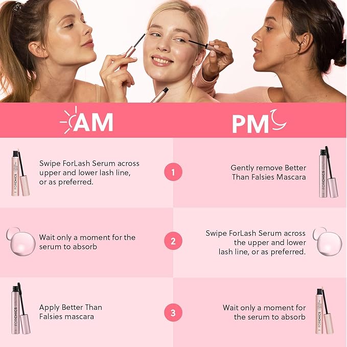 ForChics Lash Growth and Volume Duo - Growth Serum + Nourishing Mascara | 24/7 Lash Transformation System - Prostaglandin-Free, Hormone-Free - Instant Volume + Long-Term Growth
