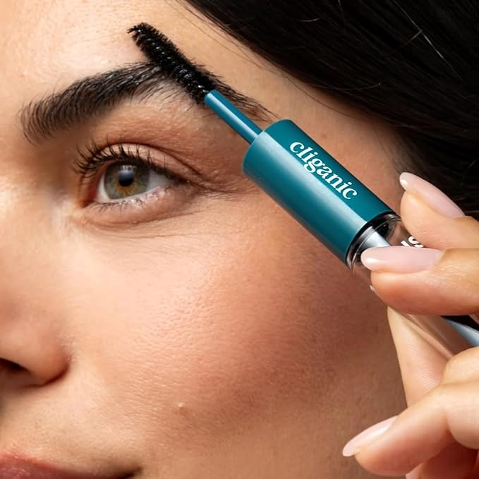 Cliganic Organic Castor Oil, 100% Pure (8oz with Eyelash Kit) - For Eyelashes, Eyebrows, Hair & Skin | Bulk, Natural Cold Pressed Unrefined Hexane-Free | DIY Carrier Oil