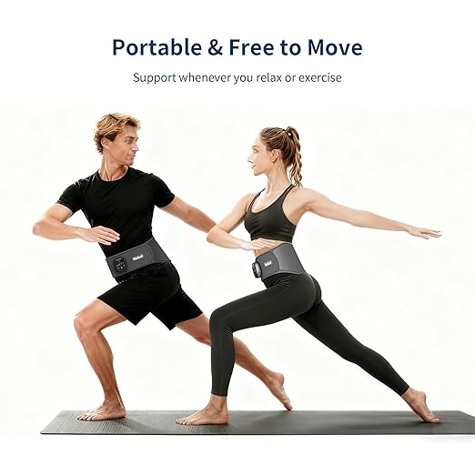 Nobol PhysioBelt Heated Massage Belt – Core Compression Wrap with Heat & Vibration for Lower Back & Abdominal Support – Adjustable, Breathable Recovery Belt for Warm-Up, Relief & Everyday Movement