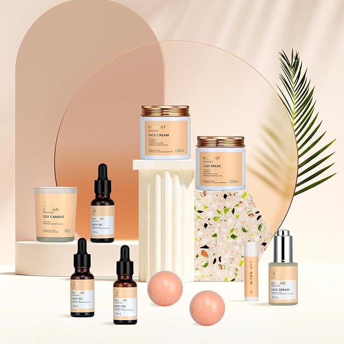 30 pcs Valentines Day Gifts for Women & Men, Hydrating Skin Care Set, Facial Kit at Home, Self Care Pamper Set, Birthday Gift, Spa Gift Baskets, Serum, Face Cream, Bath Bomb, Mothers Day, Christmas