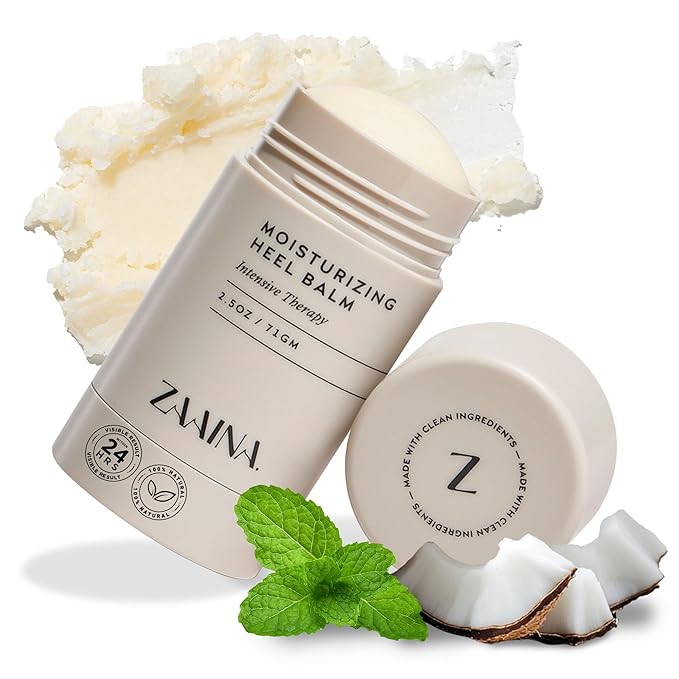 ZAAINA Intensive Heel Balm Stick - Miracle Foot Repair Cream for Calluses and Dry Feet, Moisturizing Foot Balm for Cracked Feet, Elbows, Knees, Heel Softener for Dry Cracked Heels - 2.5 oz Tube