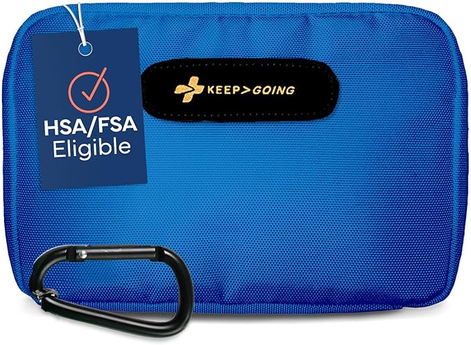 KeepGoing Travel First Aid Kit for Car, Home, Hiking, Camping and Outdoor Emergencies - First Aid Kit Travel Size TSA-Approved