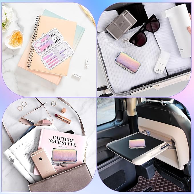 Aceoce Manicure Set Women Nail Clippers Professional Manicure Pedicure Kit Stainless Steel Nail Cutter Grooming Kit Personal Care Tool with Travel Case Gifts for Women Her Valentine's Day Mother's Day