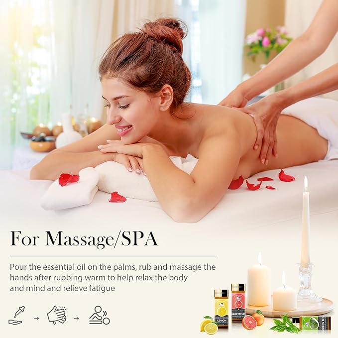 Essential Oil Set, 40 Pcs Aromatherapy Essential Oils for Diffusers for Home, 5ML Fragrance Gift Set for Skin Care, Humidifier, Laundry, Massage, Candle and Soap Making