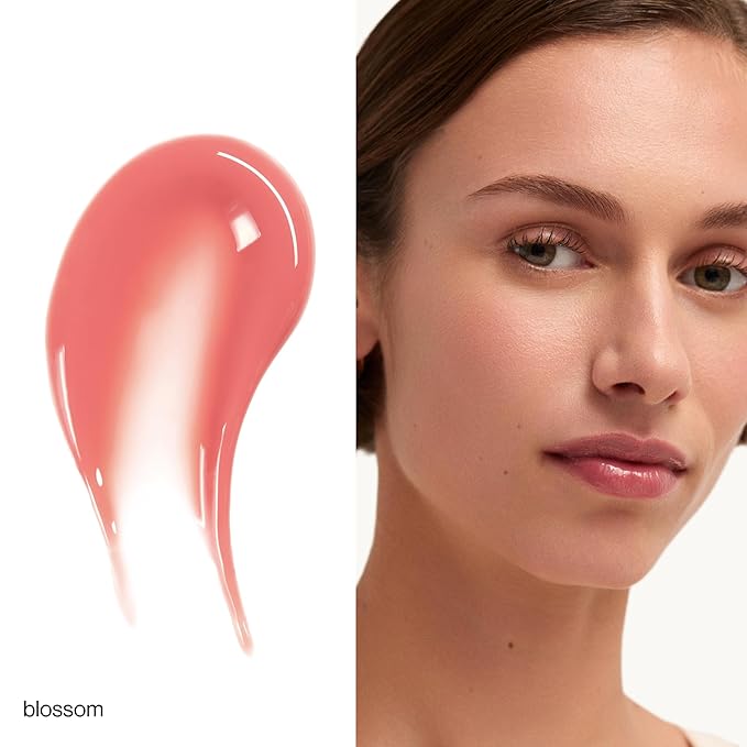 goop Beauty Hydra-Barrier Gel Gloss | Hydrating Lip Gloss to Moisturize & Plump Lips | Hyaluronic Acid & Vitamin E | Blossom - Sheer Petal Pink | 0.13 oz