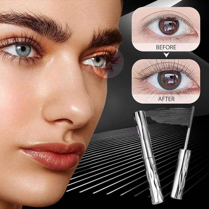 Iron Wand Mascara, 2026 New Length Curl Waterproof Quick-Drying Mascara, Waterproof Sweatproof Lengthening Curling Long Lasting Smudge Proof Tubing Mascara for Natural Lengthening (Black)