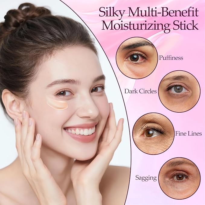 Multi Balm Stick, Moisturizer Stick for Eyes, Face, Neck, Collagen Moisturizer, Wrinkle Core Sticks, Firming Hydrating, Shea Butter & Vitamin E for Makeup Base and Skin Care 0.24 Fl Oz