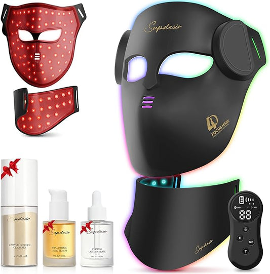 Red Light for Face and Neck, 7 Colors Facial Skin Care Tool for Home Use