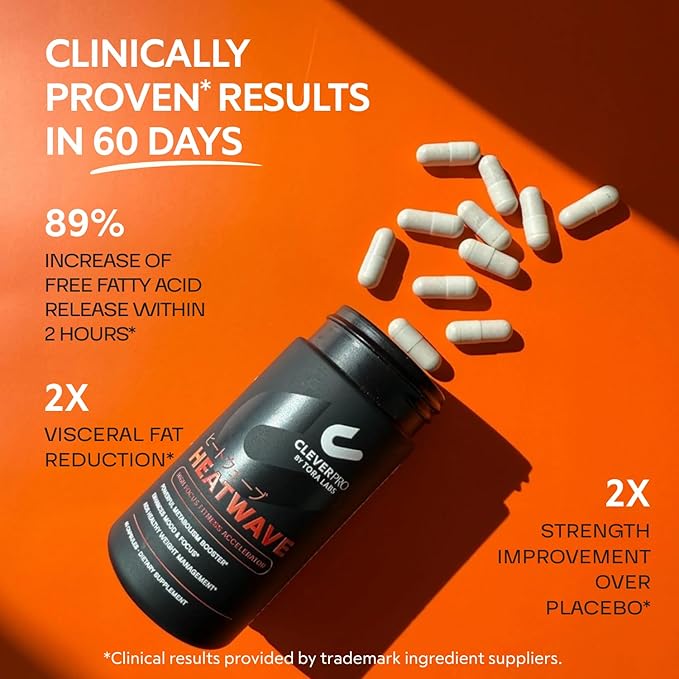 CLEVERPRO Heatwave Disposal Agent – for Men & Women, Metabolism Booster for Weight Loss – Supports and Enhances Mood & Focus, Aids Healthy Weight Management – 60 Capsules