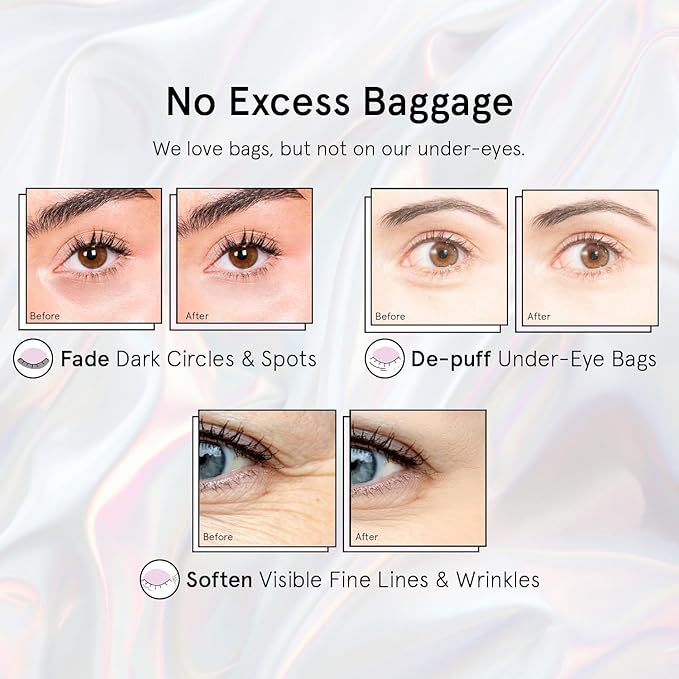 grace & stella Peptide Under Eye Patches with Niacinamide & Rice Extract - Firming Eye Masks for Dark Circles and Puffiness - Spa Gifts for Women - Vegan, Cruelty-Free (White, 48 Pairs)