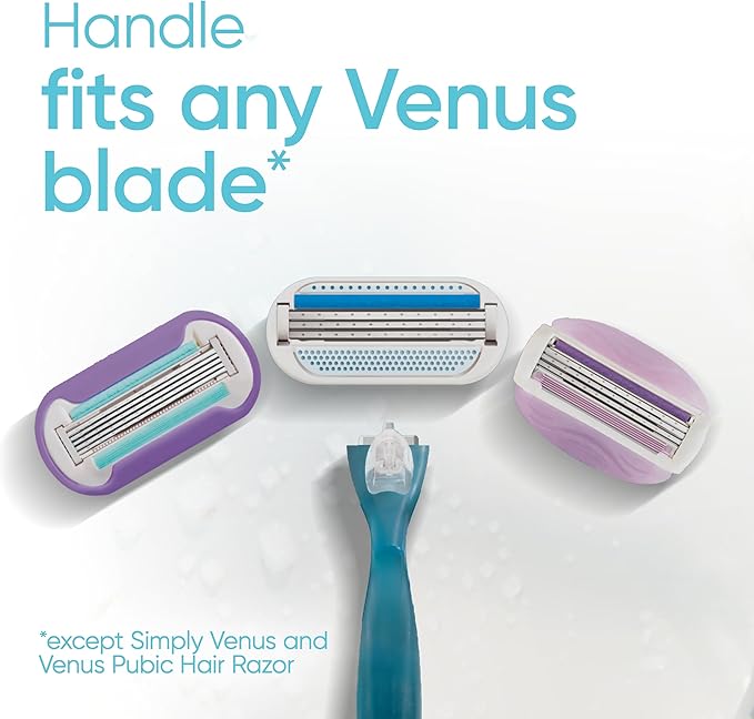 Gillette Venus Smooth Women's Razor Handle + 6 Refills with Soft-Grip Gel Handle