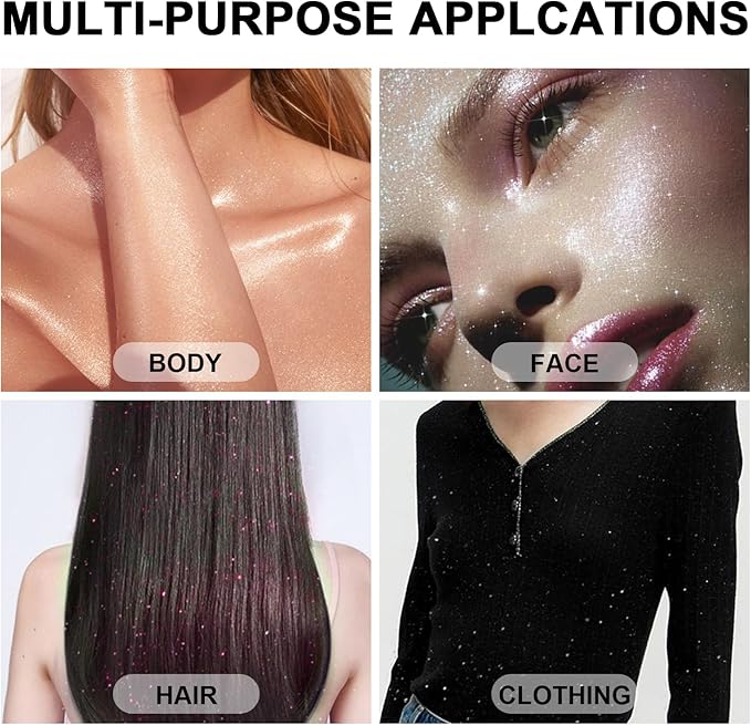 Hair and Body Glitter Spray, 1PC Glitter Hairspray Dry Powder Makeup for Clothes, Festival Rave Prom Loose Sparkle Powder,Holographic Ultra Fine Resin Glitters for Crafts (1PC Red)