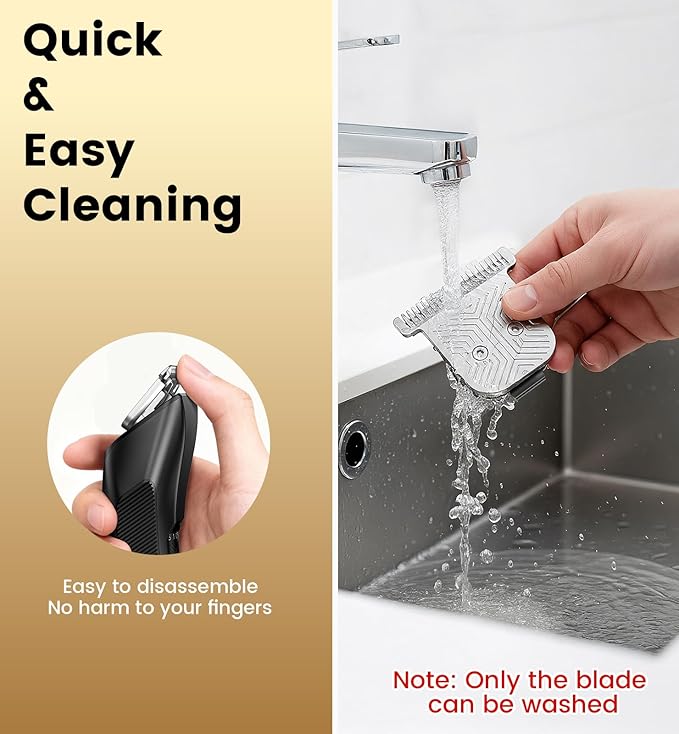 Men's Beard Trimmer-All-in-One Mustache Trimmer with 20 Length Adjustable, Stainless Steel T-Blade for Precision Facial Hair Trimming Cordless IPX7 Waterproof Wet/Dry Clipper,LED Display