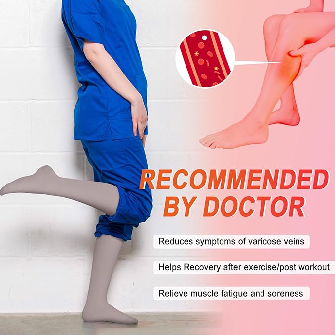 Iseasoo 4 Pairs Compression Socks for Women Circulation-Best Support for Nurses,Running,Athletic,Travel