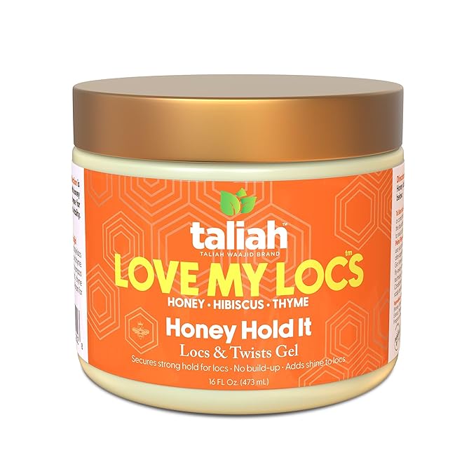 Taliah Waajid Love My Locs Honey Hold It Locs & Twists Gel - Hair Styling Gel for Textured Hair, 16oz - Infused with Honey, Hibiscus, and Thyme for Healthy Locs