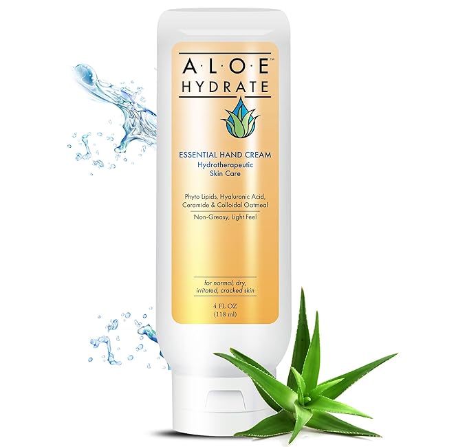 Essential Hand Cream, Working Hands to Repair, Soften & Smooth Dry Hands & Feet, Cuticles & Cracked Skin. Non-Greasy Hand Lotion: Aloe, Oatmeal, Ceramide, Hyaluronic acid, Jojoba Oil, Squalane Oil