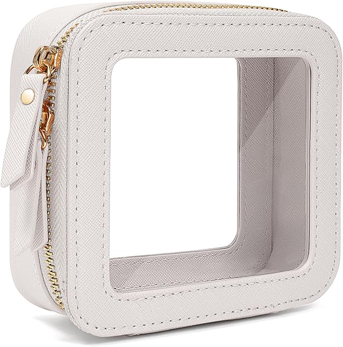 Travel Clear Makeup Bag Set, TSA Approved Cosmetic Bag Case with Zipper Portable Makeup Pouch Toiletry Bag Traveling Cosmetic Organizer Storage Bag Car Organizer Car Essentials