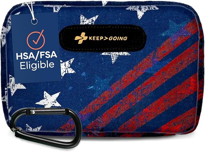 KeepGoing Travel First Aid Kit for Car, Home, Hiking, Camping and Outdoor Emergencies - First Aid Kit Travel Size TSA-Approved