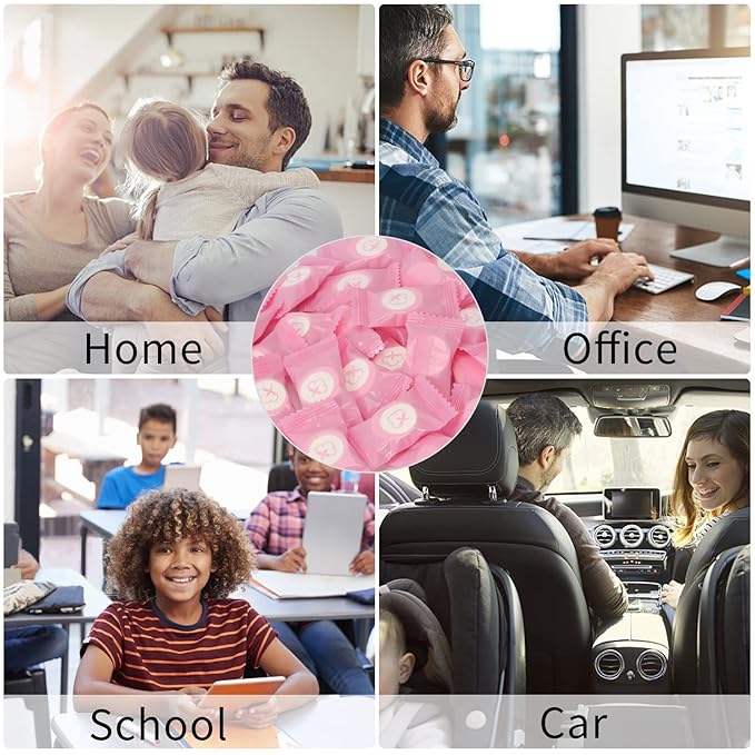 Classycoo Compressed Towel 100 PCS Mini Tablets Disposable Portable Face Towel Cotton Coin Tissue Eco-Friendly for Travel, Camping, Hiking, Sport, Beauty, Home Hand Wipes, Outdoor Activities Pink