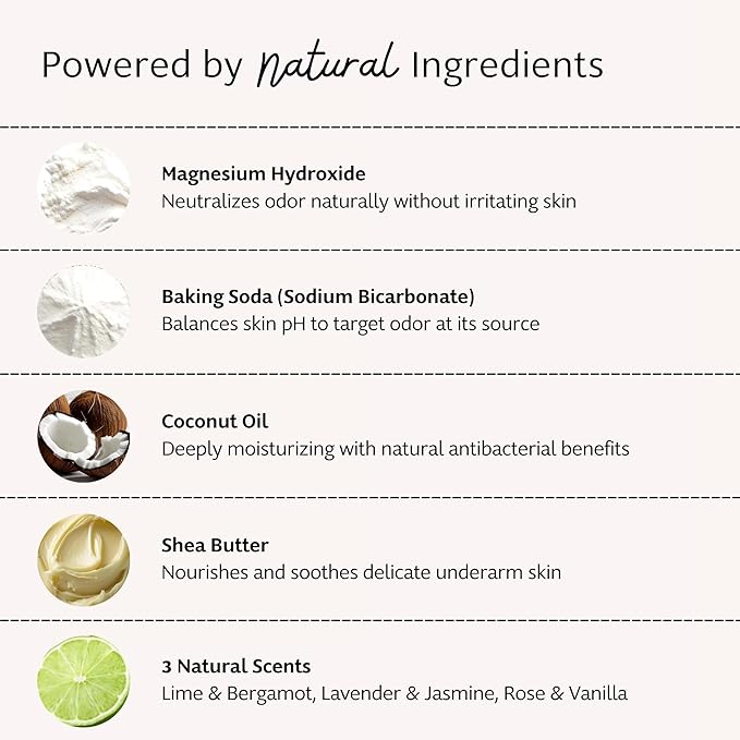 Slo | Sensitive Skin Natural Deodorant - All Natural Ingredients, Vegan & Cruelty Free, Paper Packaging | Rose + Vanilla & Lavender + Jasmine & Lime + Bergamot - 3 Pack (3 x 1.94 Oz)