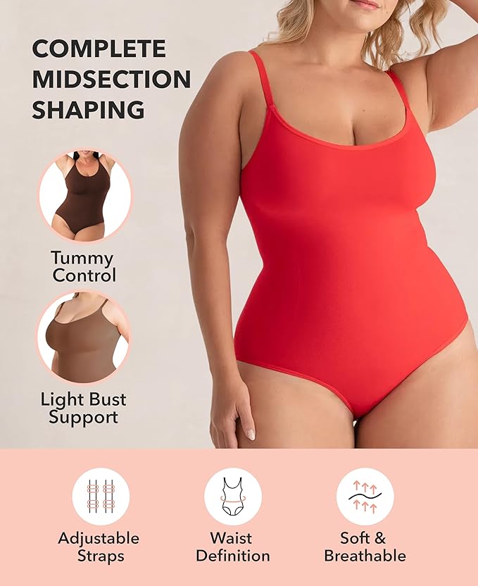 SHAPERMINT Bodysuit Women Shapewear - Tummy Control Body Suit for Women - Seamless Compression Slimming Shaping Bodysuit