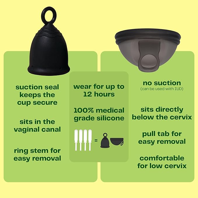 Viv for Your V Small Premium Menstrual Cups, Ring Stem for Easy Removal, Soft Tampon Alternative for Active Lifestyle, Comfortable 12 Hour Wear, Medical-Grade Silicone Reusable Period Cup