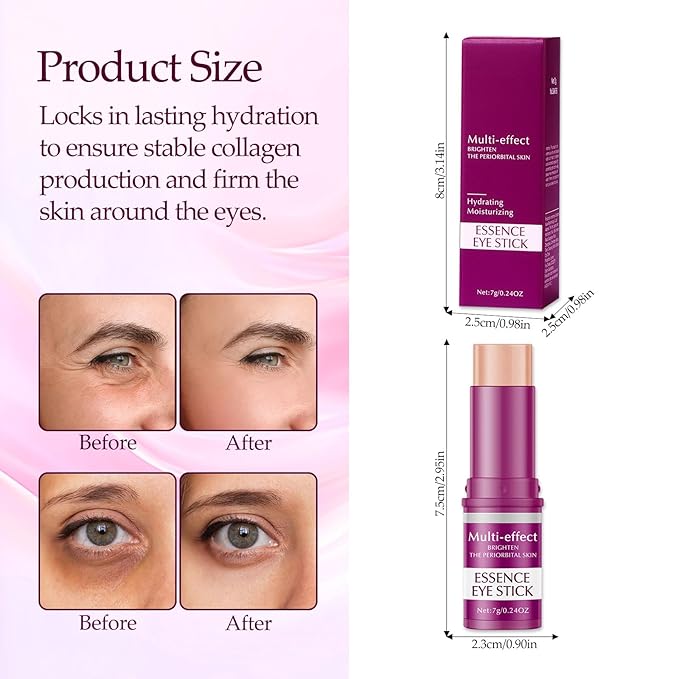 Multi Balm Stick, Moisturizer Stick for Eyes, Face, Neck, Collagen Moisturizer, Wrinkle Core Sticks, Firming Hydrating, Shea Butter & Vitamin E for Makeup Base and Skin Care 0.24 Fl Oz