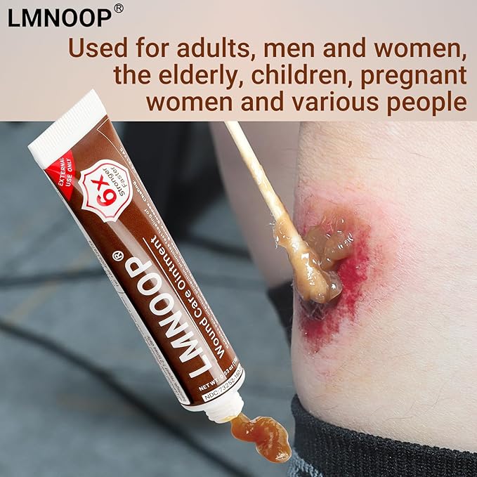 LMNOOP® Wound Care Cream, Skin Healing & Repair Ointment for Infection Ulcers Cuts Scrapes Burns Bites Surgical and Various Wounds, Pressure Treatment Products & Bed Sore Cream