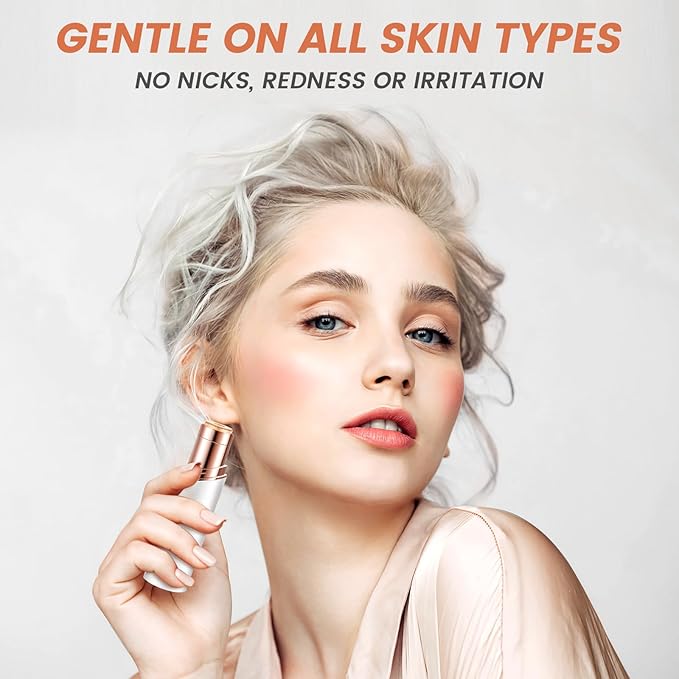 Facial Hair Remover for Women Shaver for Women Painless Face Shaver -Mini Hair Remover, Electric Razor Shaver Portable Bikini Epilator for Lips, Chin, Armpit, Peach Fuzz,Neck, Cheek as Seen on TV