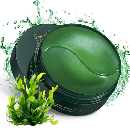 LAVONE Eye Mask - 30 Pairs Seaweed Under Eye Patches Skin Care Products - Eye Masks Skincare for Dark Circles and Puffiness, Reduce Wrinkles, Eye Bags and Fine Lines, for Women and Man