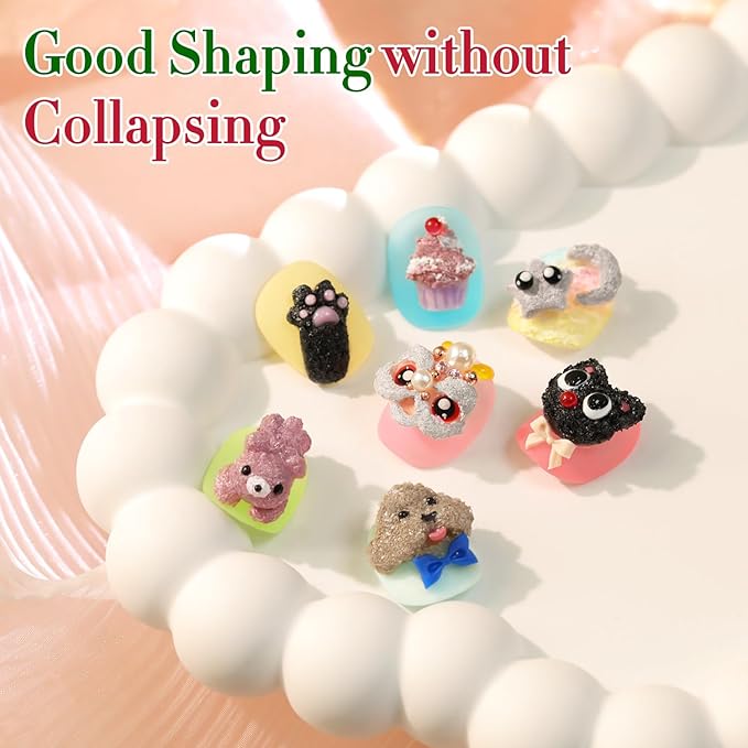 Double Rhythm 3D Nail Gel Solid Sculpting Gel for Nail Art Non-Sticky Hard Gel for Building Carving Molding Nail Extension Soak Off UV/LED Salon Home DIY 0.5 Oz (Gypsum White)