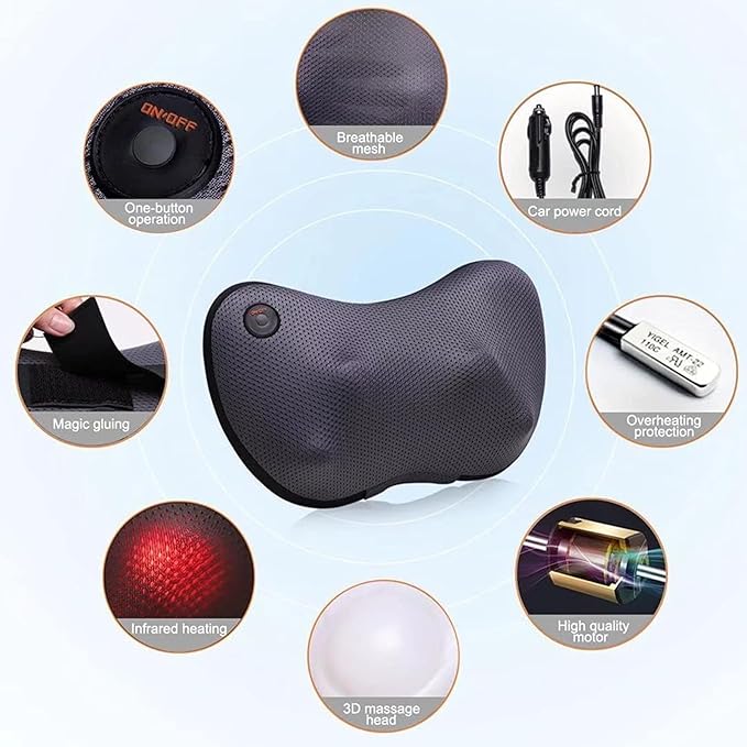 VIKTOR JURGEN Christms Shiatsu Back Massager with Heat Gift - Neck Shoulder Masssage Pillow Gifts for Women Men Dad Mom - Deep Tissue Massaging for Muscle Pain Relief for Full Body