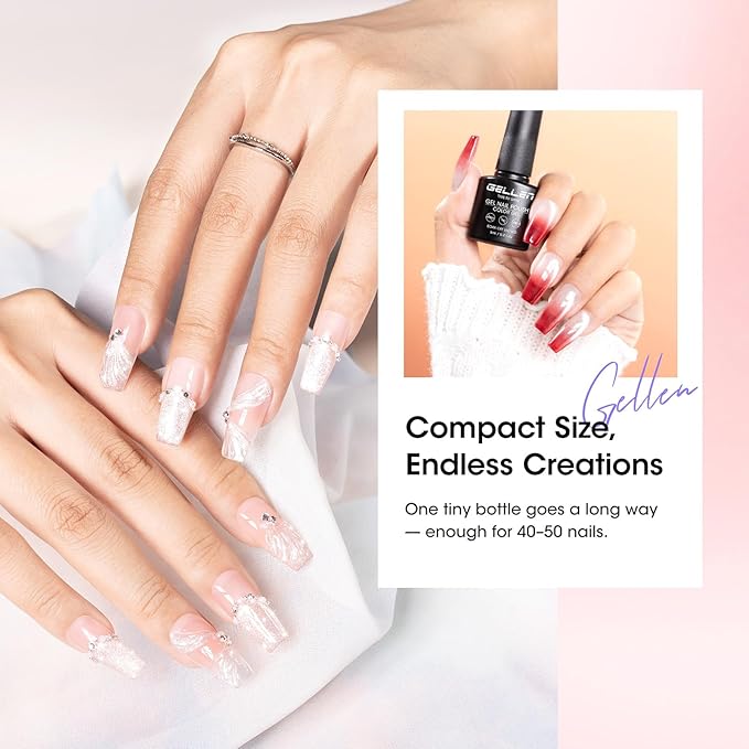 GELLEN Gel Nail Polish Set Nude, 20 Colors Gel Polish HEMA TMPTA TPO 3-free UV Soak off Nail Gel with Glossy Matte Cateye Top Coat and Base Coat, Pink Purple Neutral Nail Art for Women Salon at Home