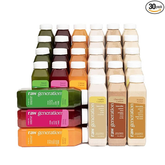 Raw Generation Protein Juice Cleanse (5-Day) – Juice & Smoothie Cleanse for Lean Muscle and Weight Loss | Workout Support, Reduced Bloating & Energy Boost