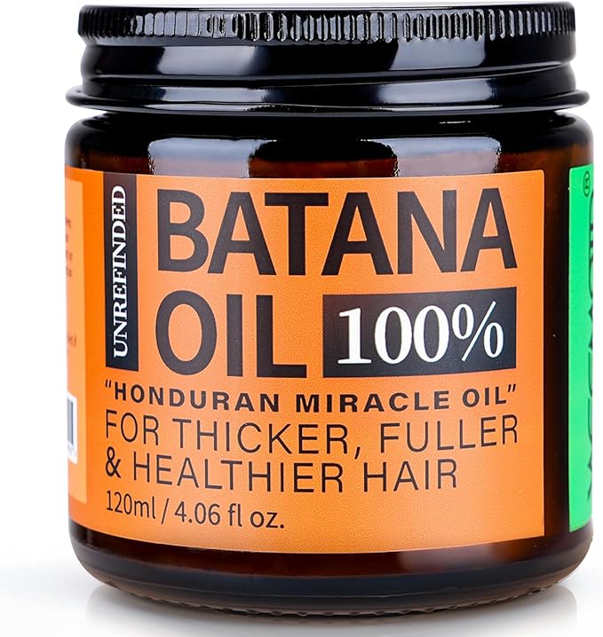Batana Oil for Hair Growth Dr Sebi, 100% Raw Organic Batana Hair Mask from Honduras, Wild Growth Hair Oil, Scalp Oil Promotes Hair Thickness, Prevents Loss for Men & Women, 4.06 fl oz