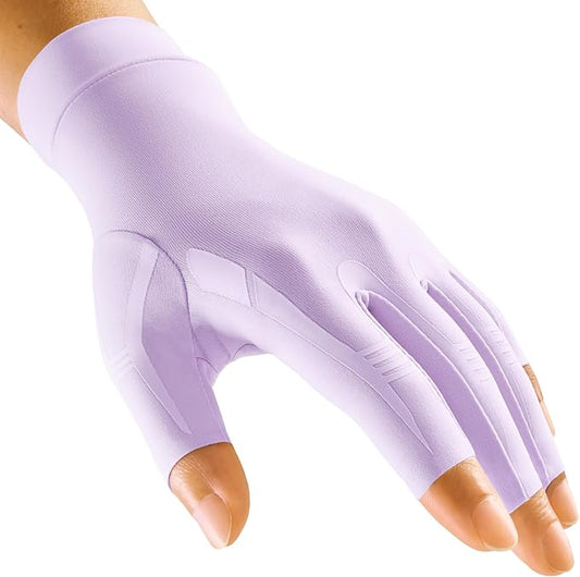 FREETOO All-Around Compression Arthritis Gloves for Women for Pain, Carpal Tunnel Relief Gloves for Men, Hand Compression Gloves for Crocheting, Rheumatoid Arthritis. Purple M