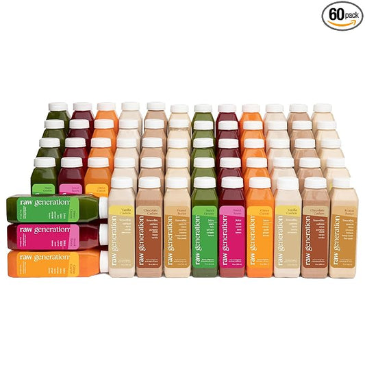 Raw Generation Protein Juice Cleanse (10-Day) – Juice & Smoothie Cleanse for Lean Muscle and Weight Loss | Workout Support, Reduced Bloating & Energy Boost