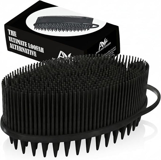 Avilana Premium Scalp Massager Shampoo Brush - 8 Years Trusted Since 2017 - SGS Certified Silicone Scrubber, Soft Bristles All Hair Types, Gentle Scalp Exfoliation Hair Care Women Men Color Treated