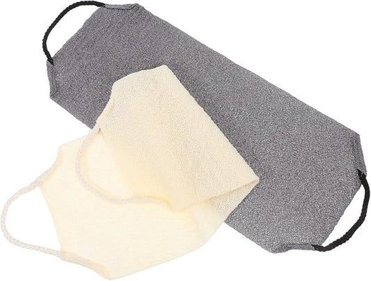 Generic 2pcs Stretchable Exfoliating Body Scrubber Dual Sided Bath Towel with Handles for Men Women Versatile Shower Washcloth for Deep Cleaning and Skin Texture Improvement