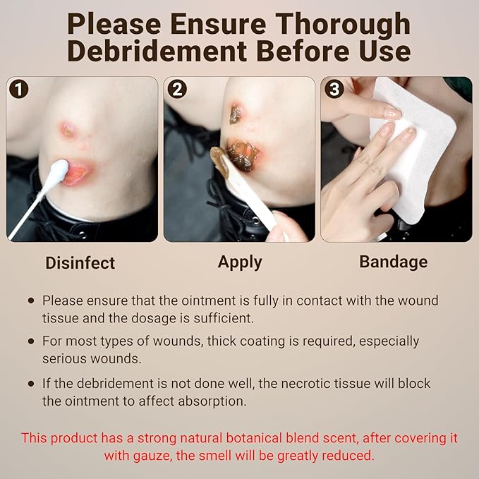 LMNOOP® Wound Care Cream, Skin Healing & Repair Ointment for Infection Ulcers Cuts Scrapes Burns Bites Surgical and Various Wounds, Pressure Treatment Products & Bed Sore Cream