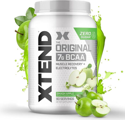 Scivation Xtend XTEND Original BCAA Powder 7g BCAA and 2.5g L-Glutamine, Sugar Free Post Workout Muscle Recovery Drink with Amino Acids for Men & Women, 90 Servings